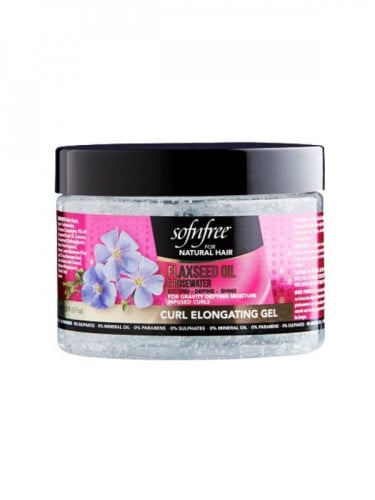 صوفن فري جل كيرلي ببذور الكتان والورد - متجر العناية الذهبية