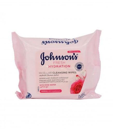 جونسون مناديل منعشة غنية بالمعادن المفيدة للبشرة العادية 25 منديلا