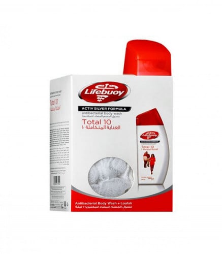 لايقبوي سائل الاستحمام عناية متكاملة 300مل +ليفه