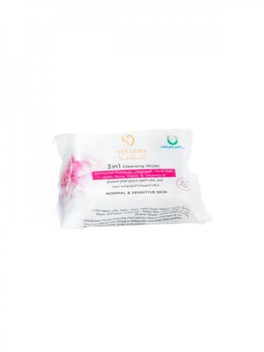 فيلفيرا مناديل تنظيف المكياج بالورد 25 منديل