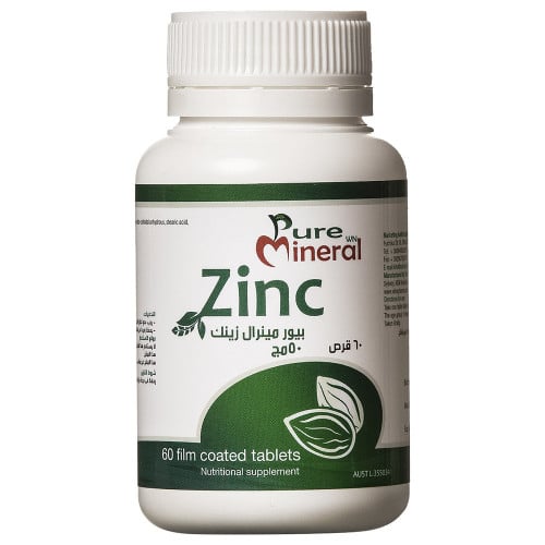 بيور مينرال زنك مكمل غذائي 60 قرص