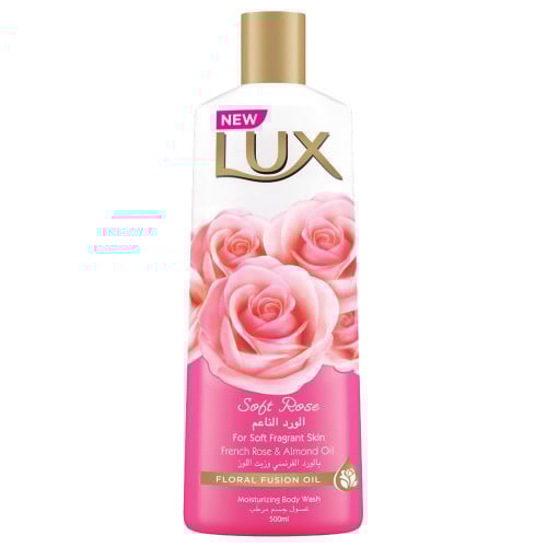 لوكس غسول جسم مرطب 500 مل الورد الناعم