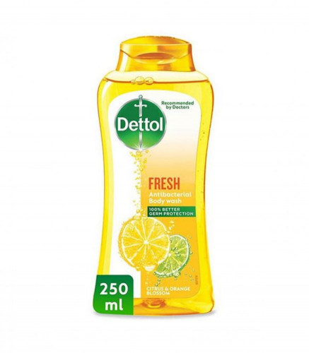 غسول جسم المنعش برائحة الليمون وزهر البرتقال بحماية من الجراثيم من ديتول 250مل