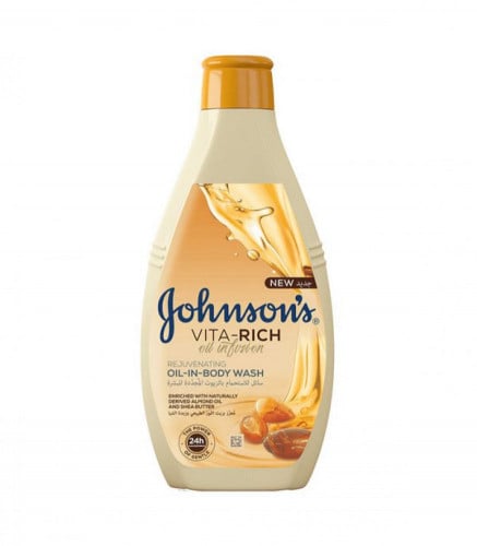 سائل الاستحمام فيتا ريتش بالزيوت المجددة للبشرة من جونسون - 400مل