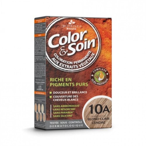 صبغة شعر كولور آند سوين مصنوعة من مستخلصات عشبية بدون أمونيا مع لون أشقر رمادي فاتح 10A