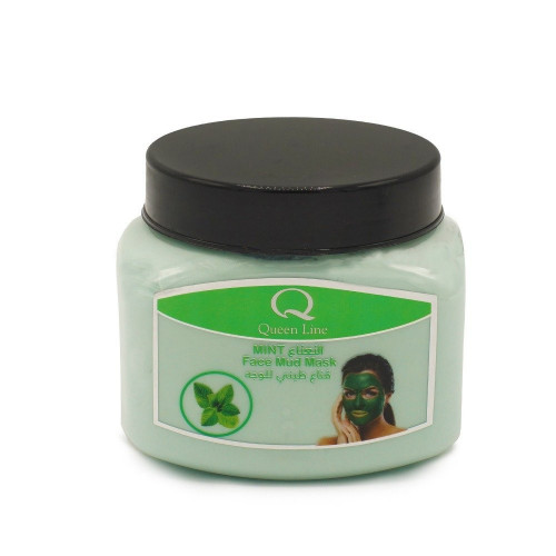 كوين لاين قناع طيني للوجه بالنعناع 500 مل - متجر العناية الذهبية