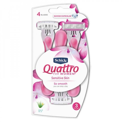 سشيك مجموعة شفرات كواترو 3 قطع وردي - متجر العناية الذهبية