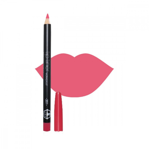 قلم تحديد الشفاه مقاوم للماء 201 وردي من ليف