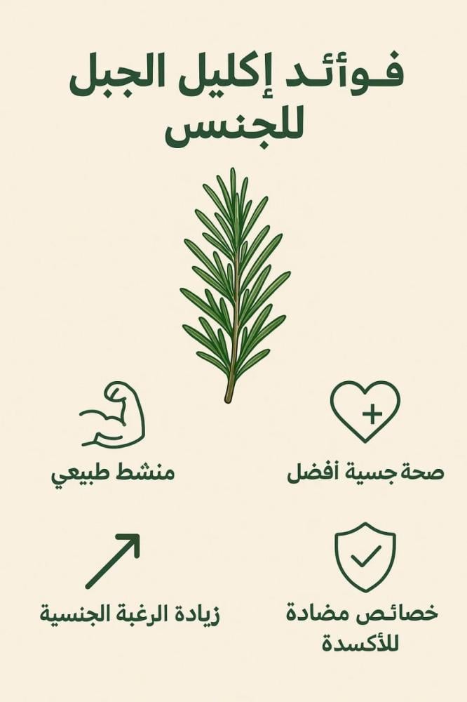 فوائد إكليل الجبل للجنس