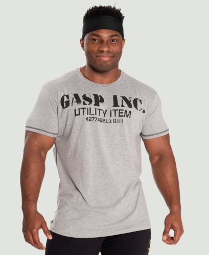 GASP BASIC UTILITY TEE - GREY - House Of Pain - Gym Apparel