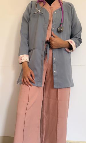 Formal- scrub- jacket- نود ورمادي