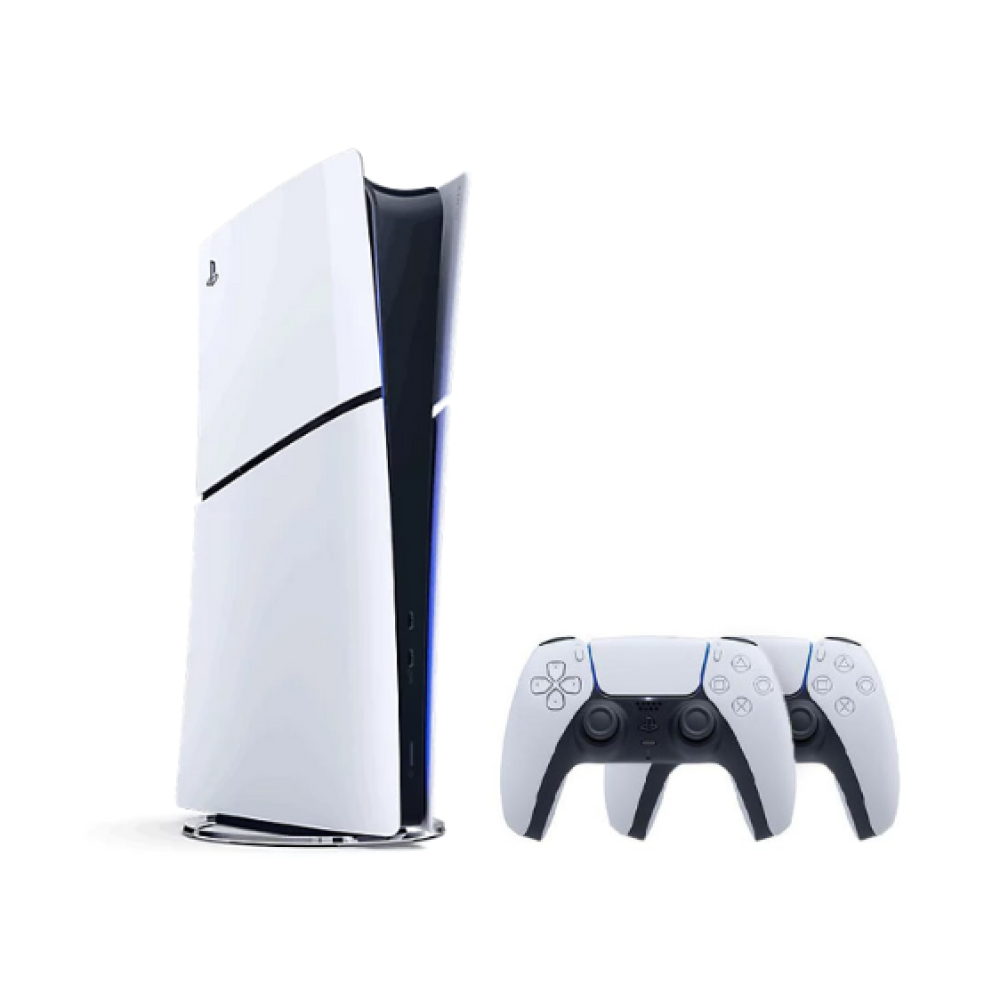 بلاستيشن 5 سليم ديجيتال مع يدتين تحكم  PS5 Slim