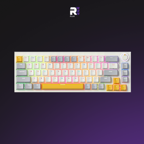 keyboard ZA68 Pro yellow and grey 68%