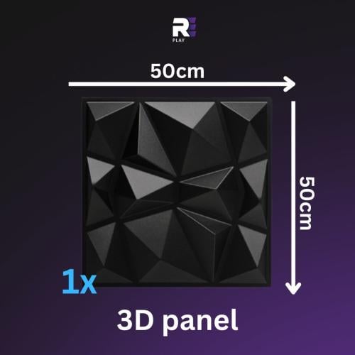 3D panel قطعة 1 اسود