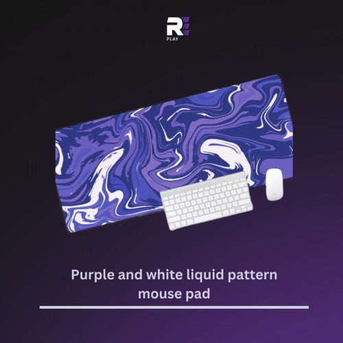 ماوس باد - Purple and white liquid pattern mouse p...