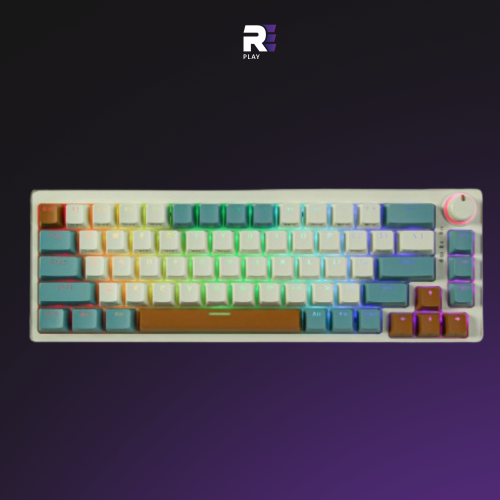 keyboard ZA68 Pro Brown and turquoise 68%