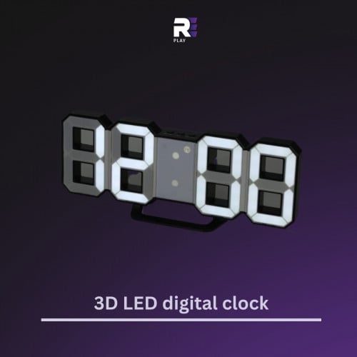 ساعة رقمية ثلاثية الابعاد LED