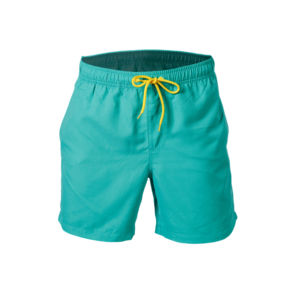 شورت رجالي - أخضر مزرق بالأصفر