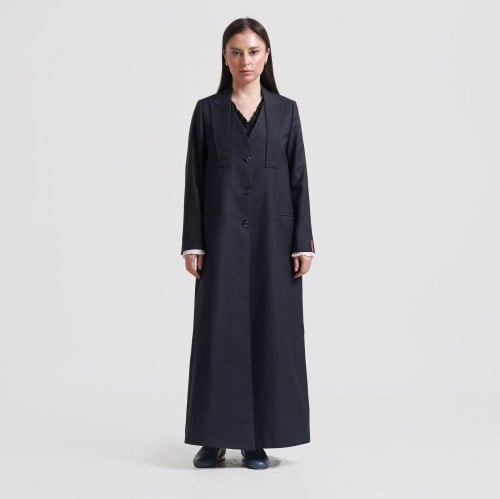 Contrast-trim Abaya