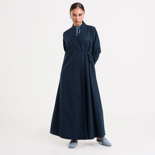 Overlap Side Tie Coat Abaya
