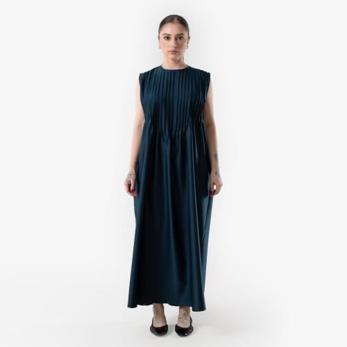 Petrol Blue ruffles Dress