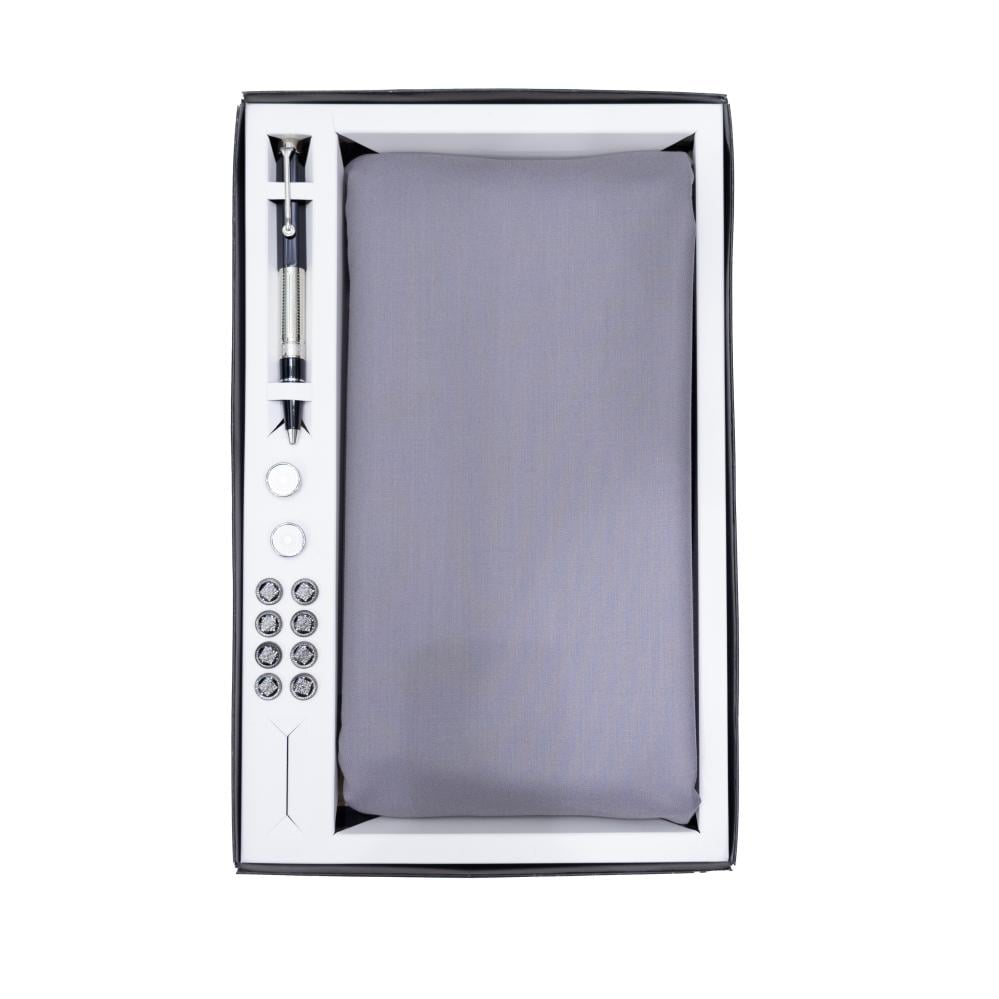 قماش شتوي سادة رصاصي فاتح R5