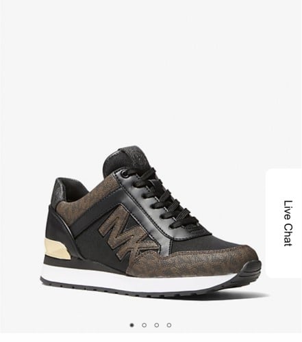 شوز مايكل كورس أسود مع بني Michael Kors sneakers