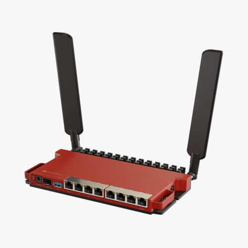 Mikrotik Router (L009UiGS-2HaxD-IN) in desktop cas...