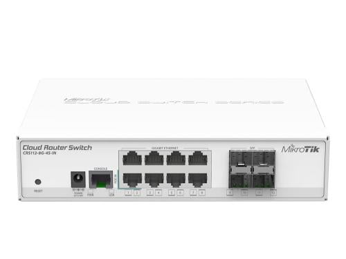 Mikrotik Switch (CRS112-8P-4S-IN), With POE-out,RouterOS L5