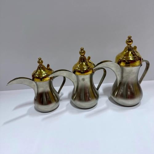 طقم دلة حايل نيكل غضاذهبي 3/ح