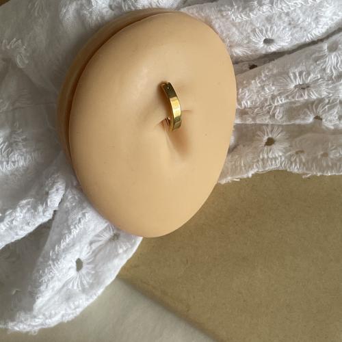 حلق سرة ذهبي 14g طبي
