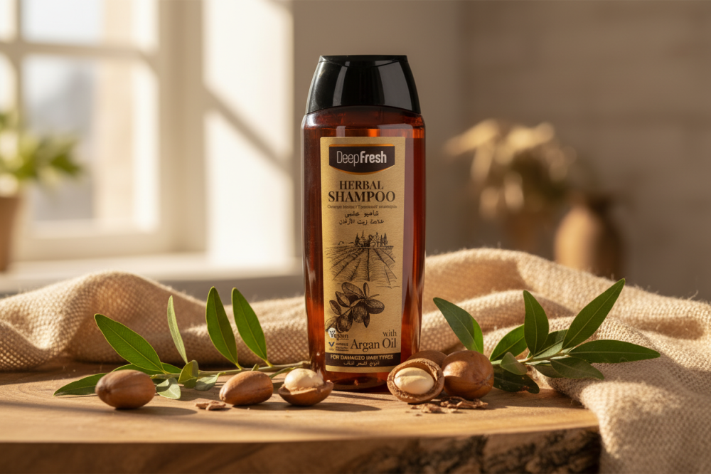 Deep Fresh Herbal Shampoo With Argan Oil Extract 500 ml - VENEX Store