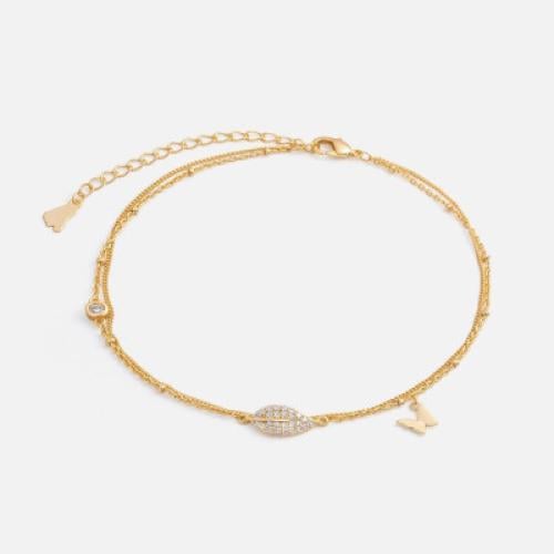 ‎ خلخال نسائي ذهبي ناعم