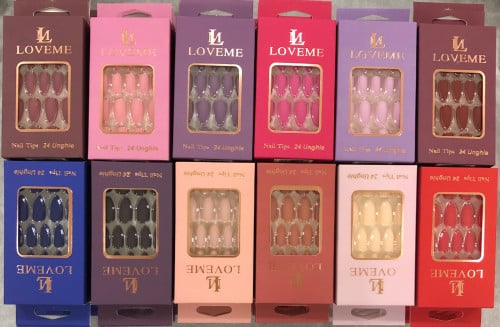 بوكس اظافر 12لون