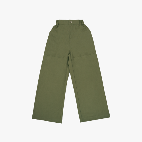 Wide green Cargo Pants