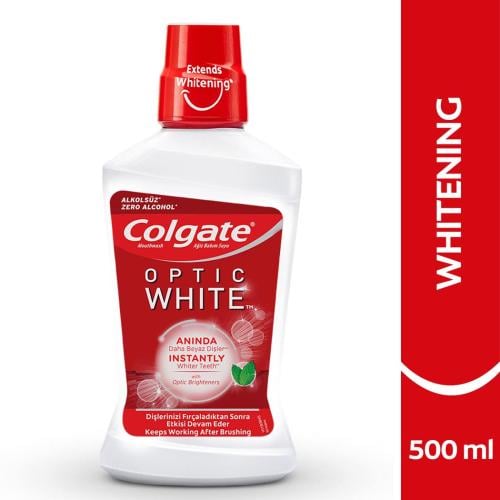 كولجيت غسول الفم أوبتك وايت تبييض أسنان 500مل
