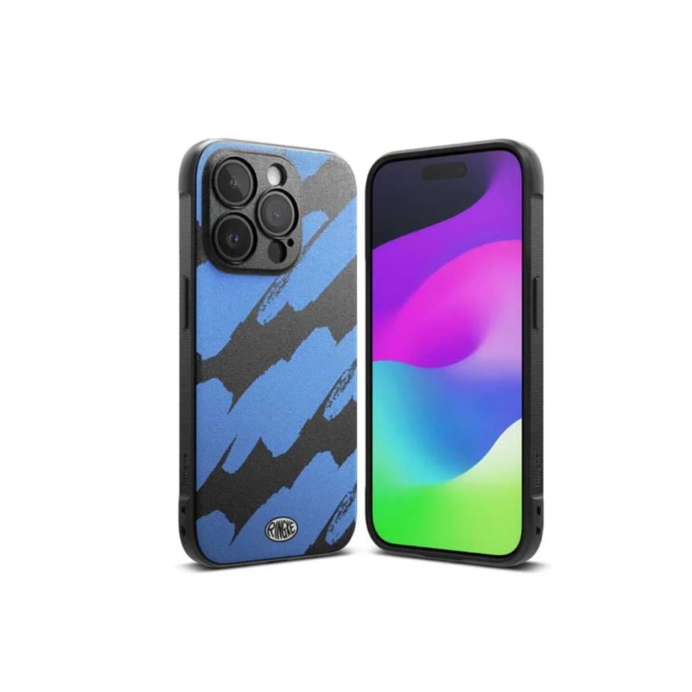 رينكي اونيكس ديزاين كفر ايفون 15 برو ازرق ملون