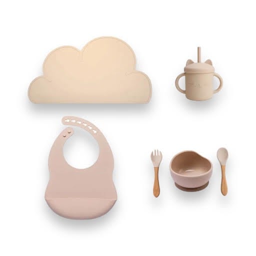 طقم طعام  من السيليكون الناعم خالية من BPA للأطفال