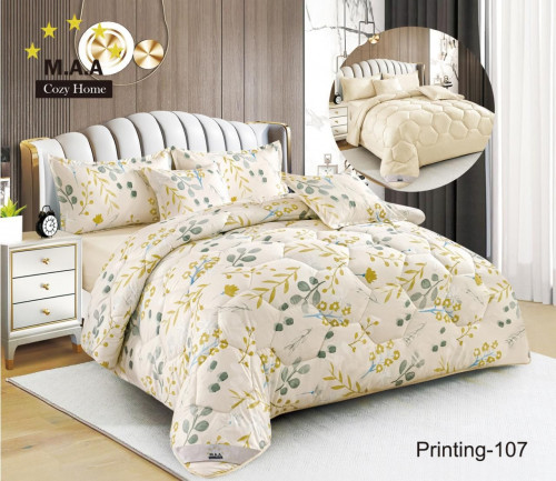 طقم مفرش صيفي نفرين 6 قطع حشوة ثابتة PRINTING-111