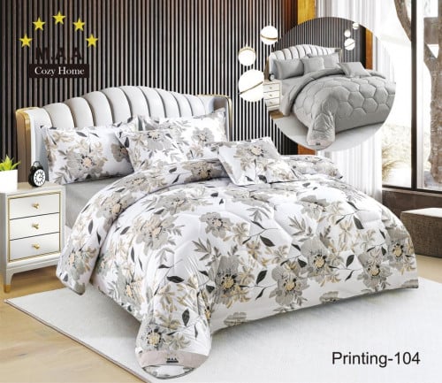 طقم مفرش صيفي نفرين 6 قطع حشوة ثابتة PRINTING-111