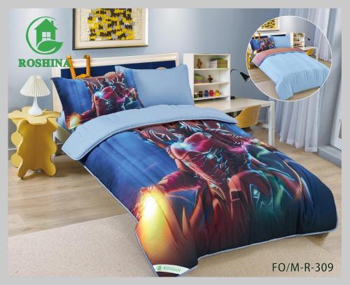 مفرش اطفال صيفي كوين 4 قطع حشوة ثابتة FO/M-R-330