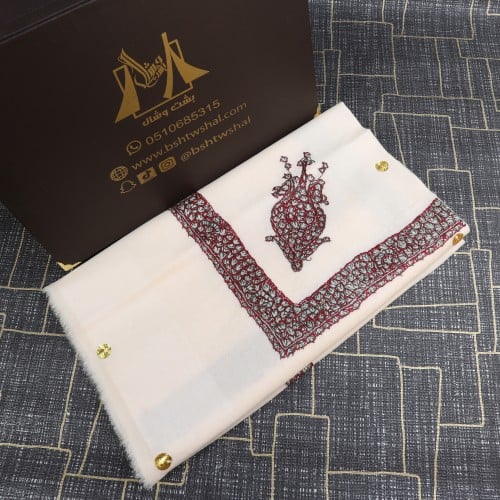شال كشميري صوف نص ترمه شغل يدوي