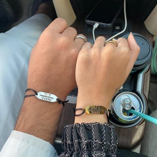 اسوارة رجالي ونسائي بتصميم التاريخ الي تبيه حسب طل...