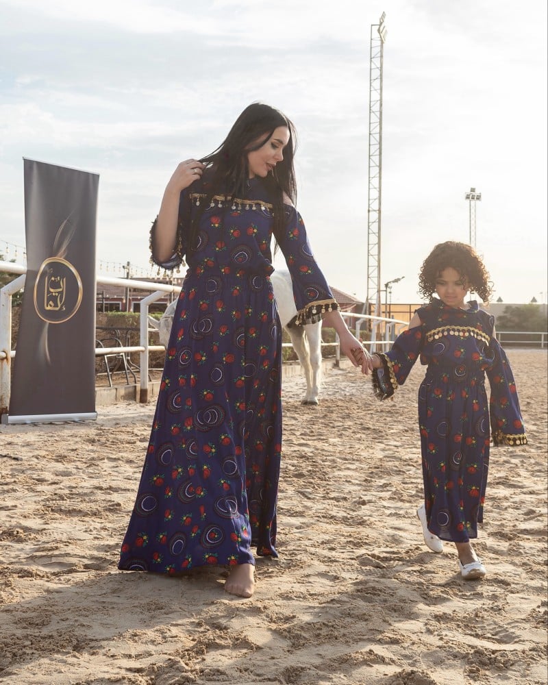 فستان تأسيس اتقان طراز شالكي - ازرق