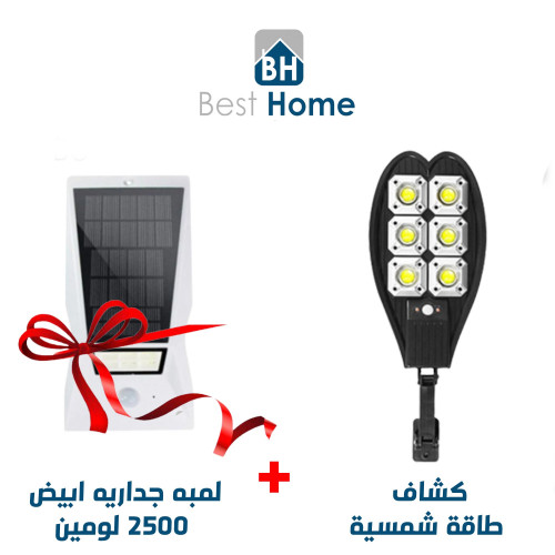 عرض كشاف طاقة شمسية مع هدية جدارية تعمل بالطاقة الشمسية