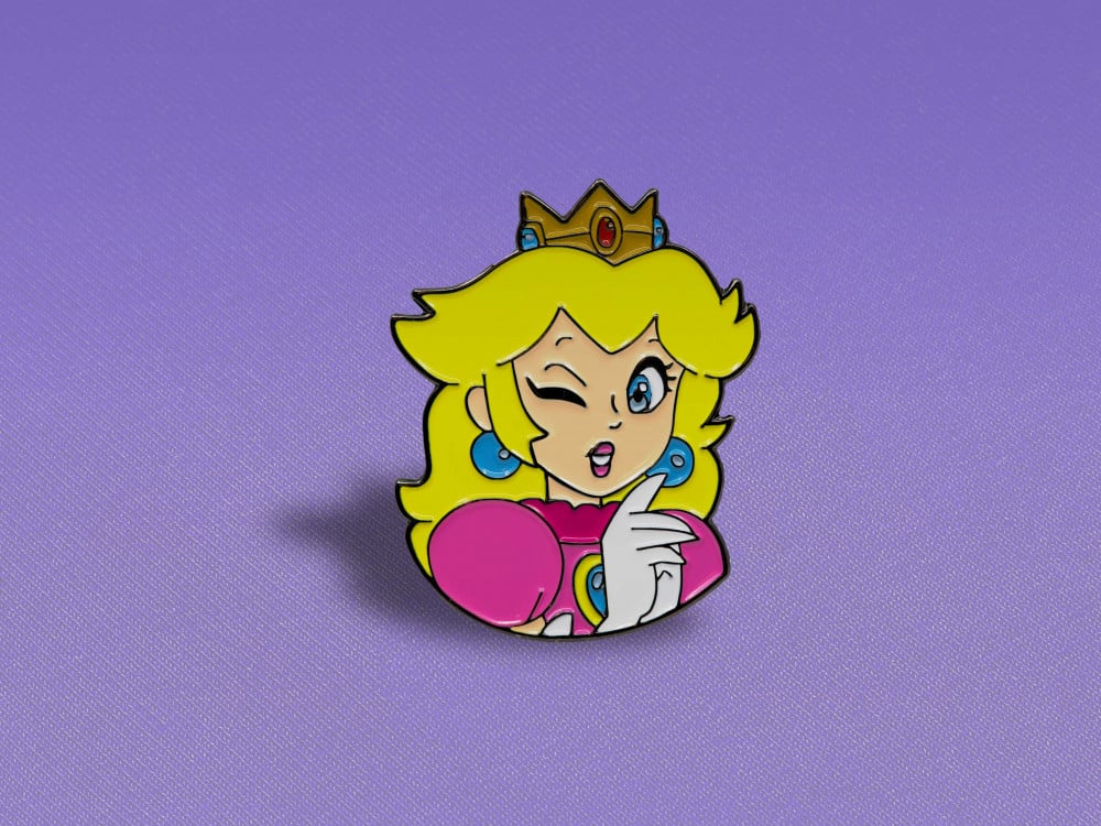 Princess Peach Crown Peach Brooch Super Mario Princess Peach Crown