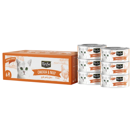 كت كات علب متعددة بالدجاج واللحم البقري KitCat 50gx6