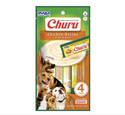 اينابا تشورو مكافات للكلاب بالدجاج Inaba Churu 4x14g