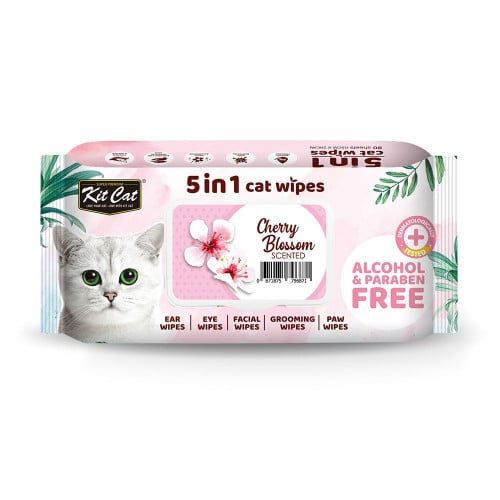 كت كات مناديل بزهرة الكرز 5 في 1 Kit Cat 80pcs