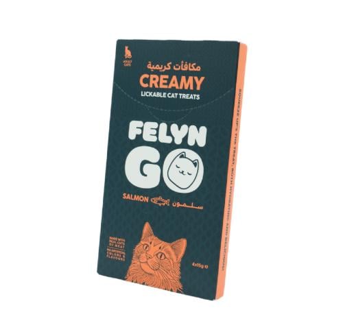 فيلاين قو مكافات كريمية للقطط بالسلمون Felyn Go 4x15g